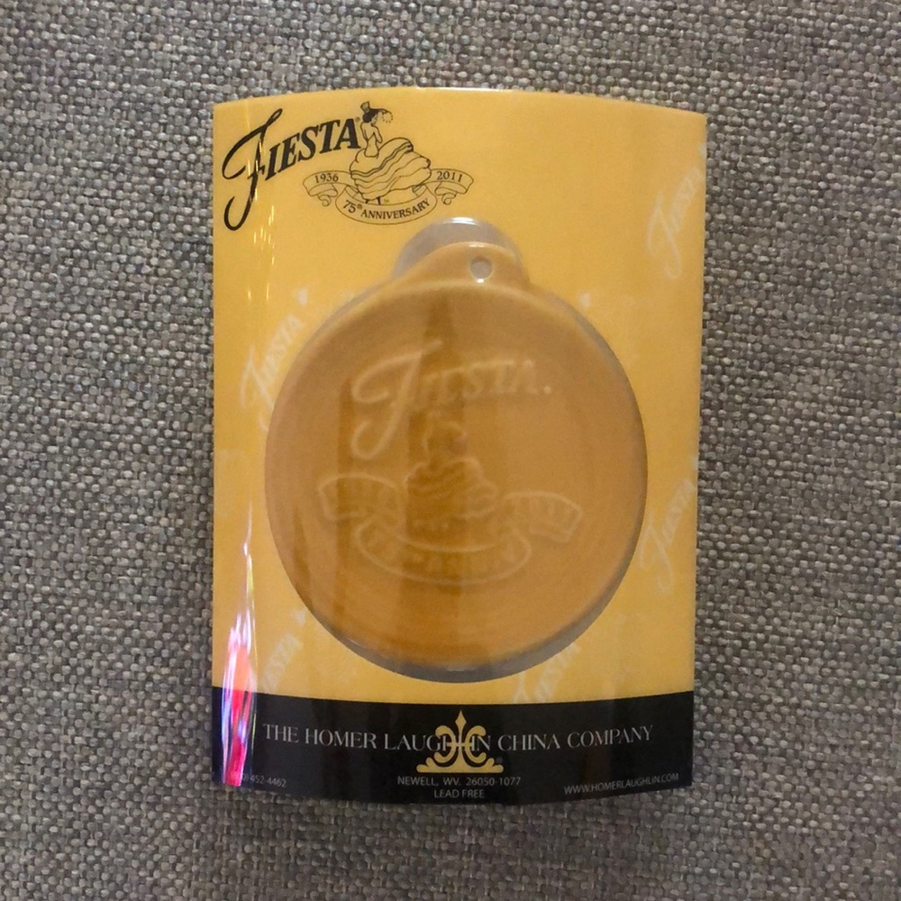 HLC Fiesta 75th Anniversary Sunflower Christmas Ornament NIB Fiestaware